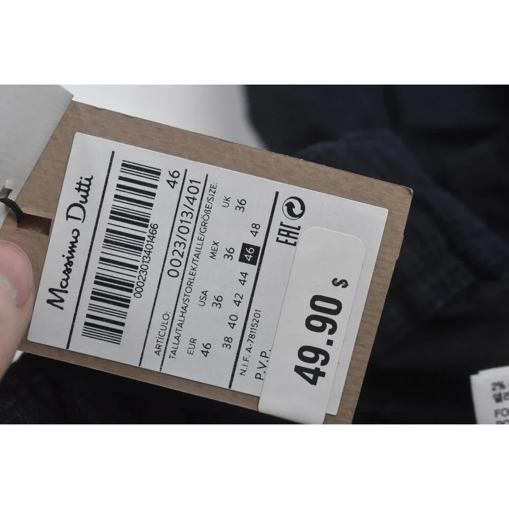 Massimo Dutti Jogger Pants Mens 36x30 Black Elastic Waist Finest Italian Fabric - Picture 9 of 11